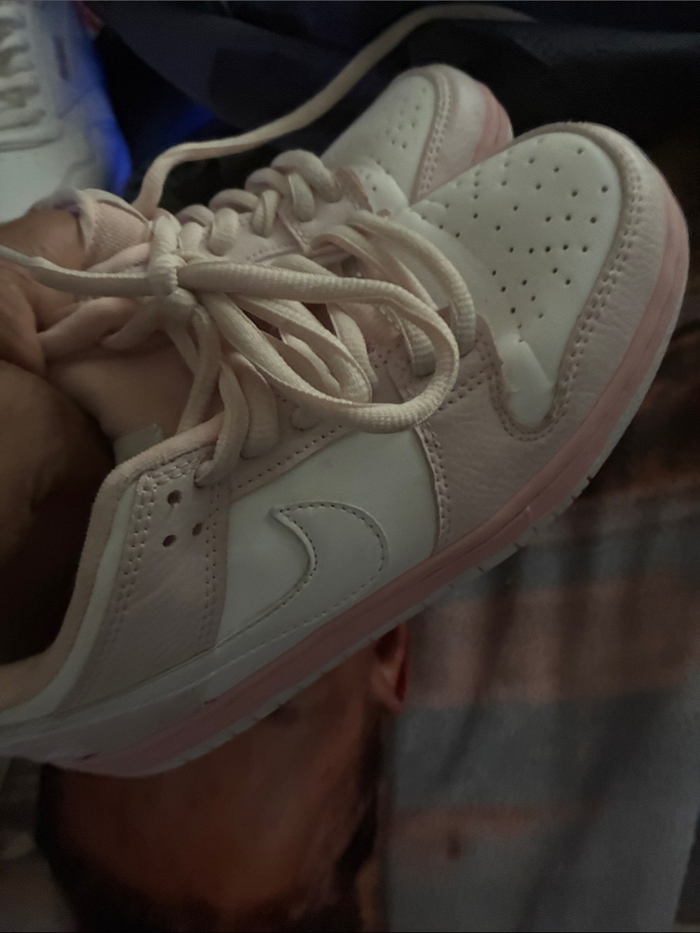 Nike Low-Top Sneakers in Light Pink and White